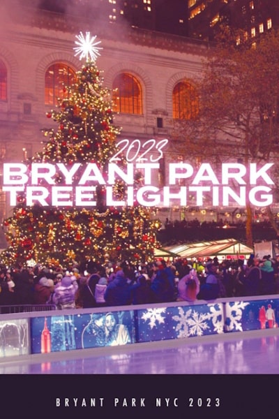 Bryant Park NYC Tree Lighting 2023